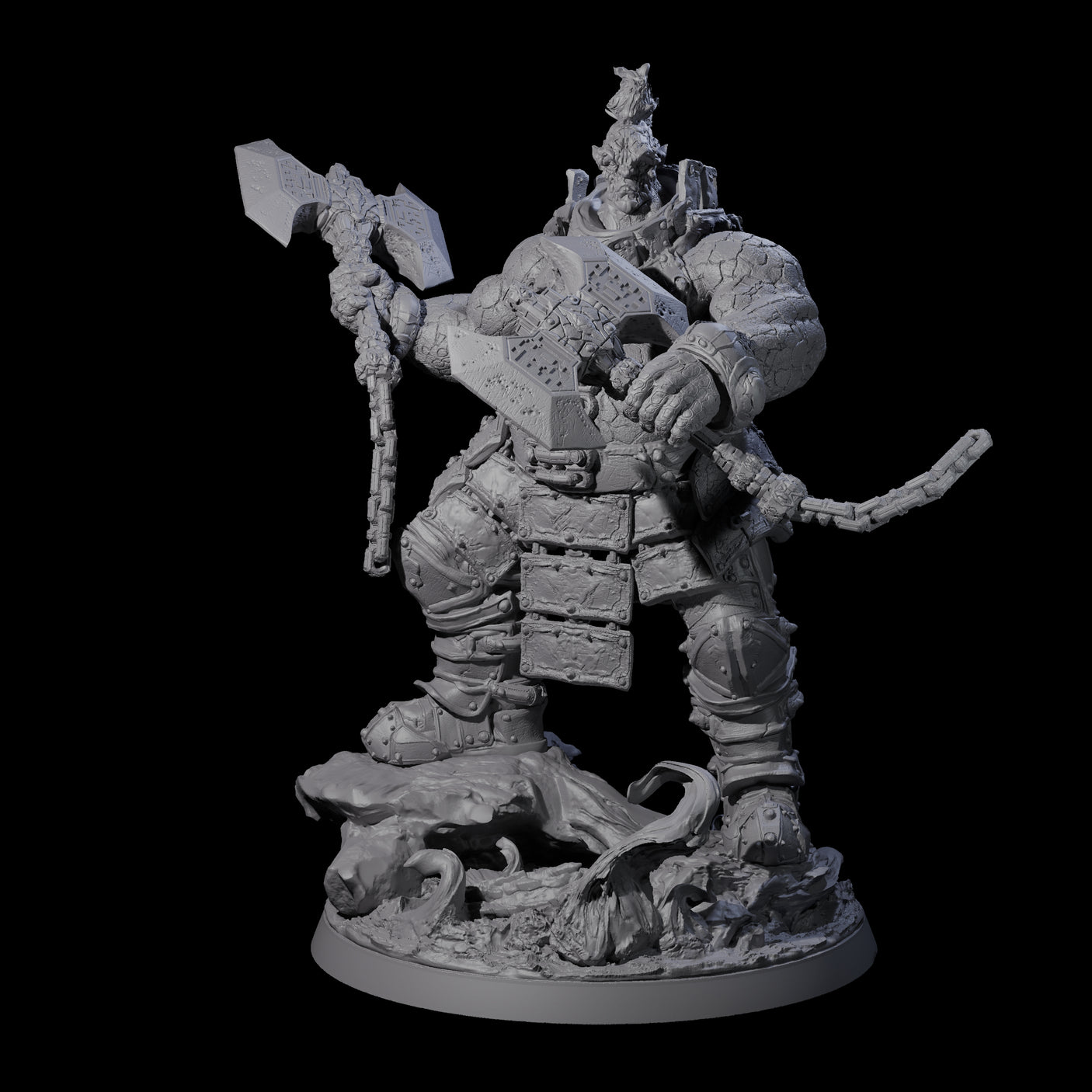 Volcanic Fire Giant Warrior Miniature for Dungeons and Dragons, Pathfinder or other TTRPGs