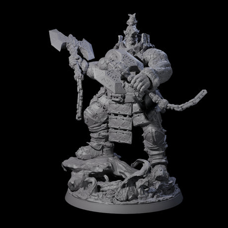 Volcanic Fire Giant Warrior Miniature for Dungeons and Dragons, Pathfinder or other TTRPGs