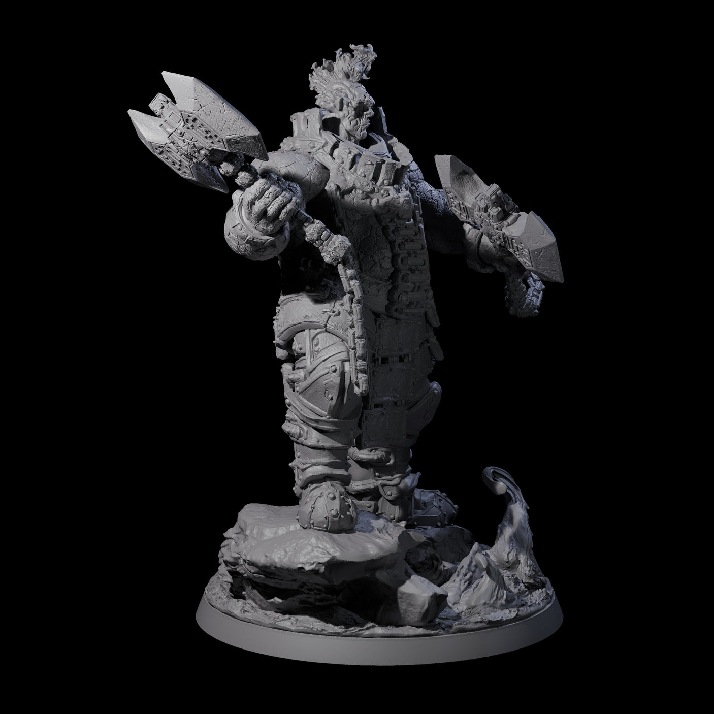 Volcanic Fire Giant Warrior Miniature for Dungeons and Dragons, Pathfinder or other TTRPGs