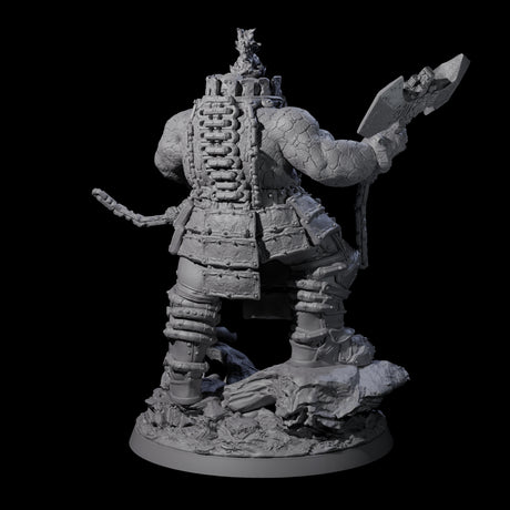 Volcanic Fire Giant Warrior Miniature for Dungeons and Dragons, Pathfinder or other TTRPGs