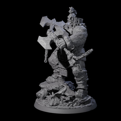 Volcanic Fire Giant Warrior Miniature for Dungeons and Dragons, Pathfinder or other TTRPGs