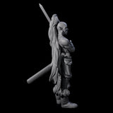 Waiting Orc Female Barbarian Miniature for Dungeons and Dragons, Pathfinder or other TTRPGs