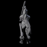 Waiting Orc Female Barbarian Miniature for Dungeons and Dragons, Pathfinder or other TTRPGs