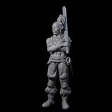 Waiting Orc Female Barbarian Miniature for Dungeons and Dragons, Pathfinder or other TTRPGs