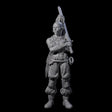 Waiting Orc Female Barbarian Miniature for Dungeons and Dragons, Pathfinder or other TTRPGs