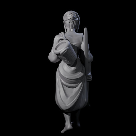 Walking Washerwoman Miniature for Dungeons and Dragons, Pathfinder or other TTRPGs