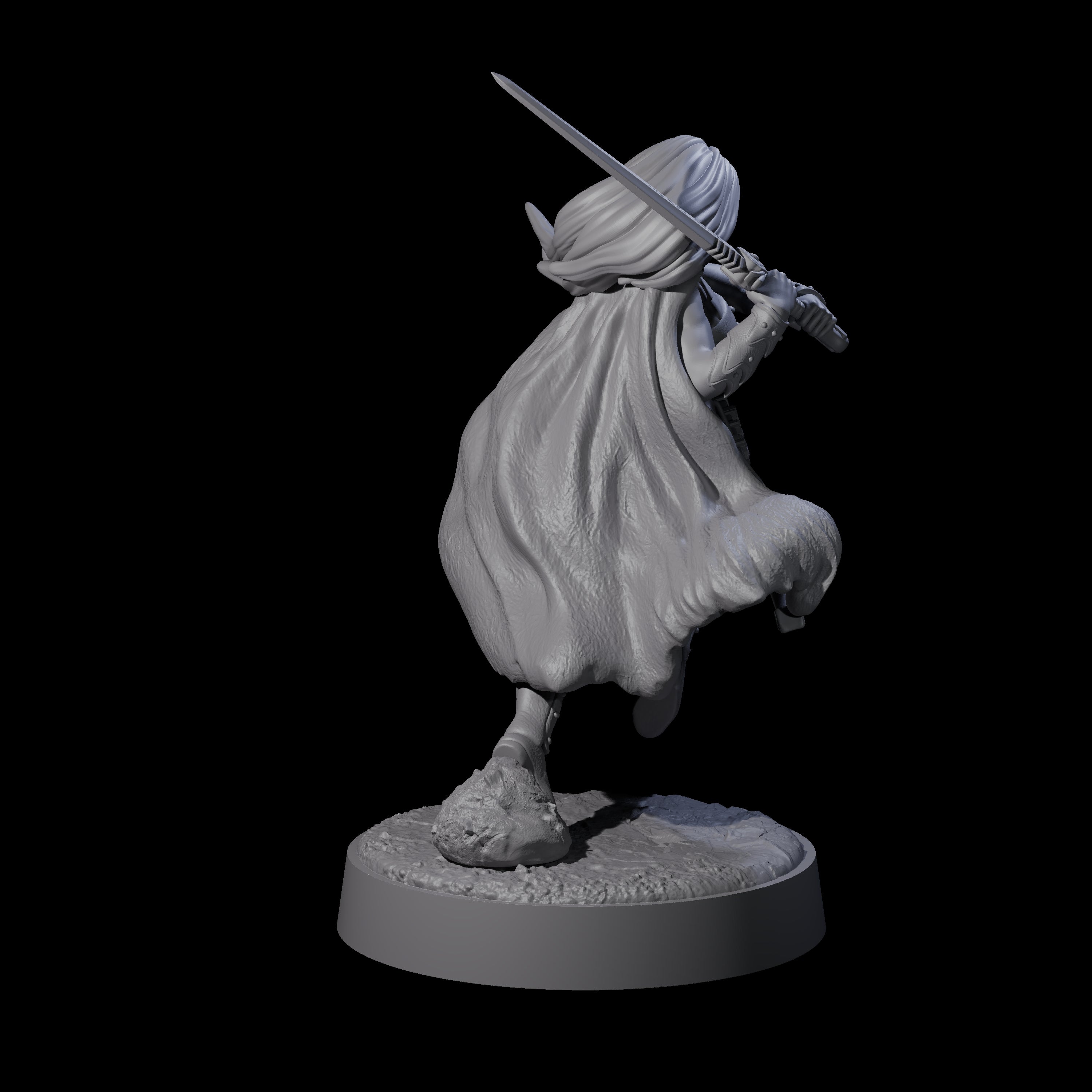 Wandering Blade - Striking Fighter Miniature for Dungeons and Dragons, Pathfinder or other TTRPGs