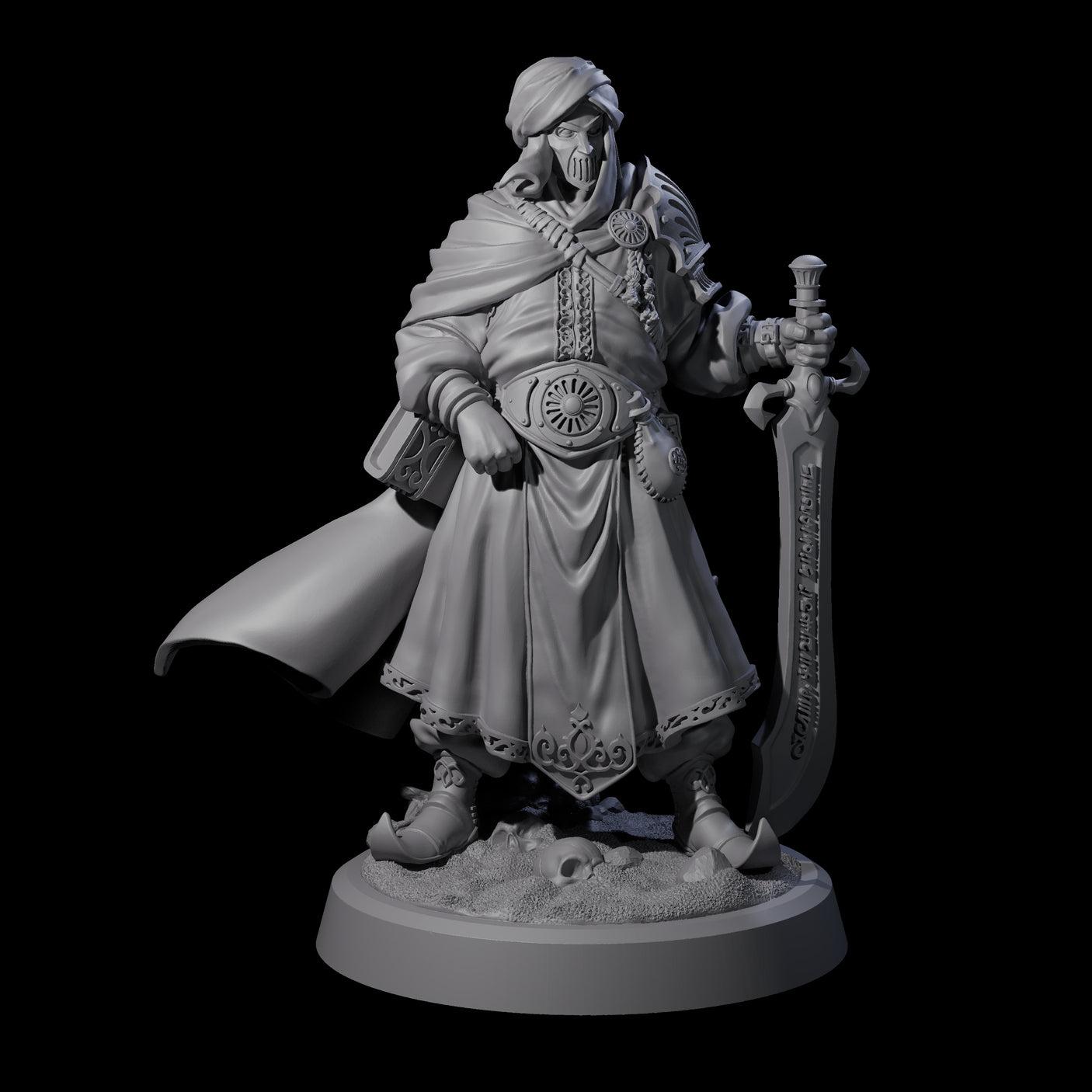 Wandering Desert Warrior Miniature for Dungeons and Dragons, Pathfinder or other TTRPGs
