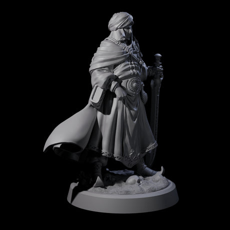 Wandering Desert Warrior Miniature for Dungeons and Dragons, Pathfinder or other TTRPGs
