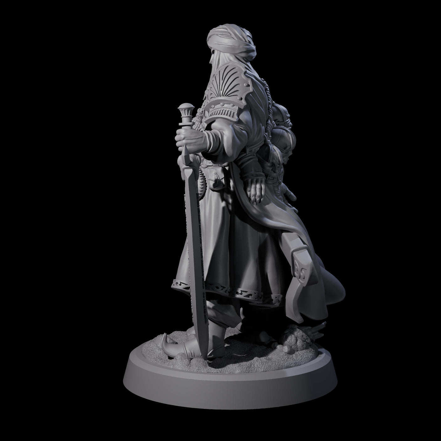 Wandering Desert Warrior Miniature for Dungeons and Dragons, Pathfinder or other TTRPGs