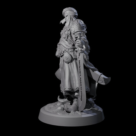 Wandering Desert Warrior Miniature for Dungeons and Dragons, Pathfinder or other TTRPGs