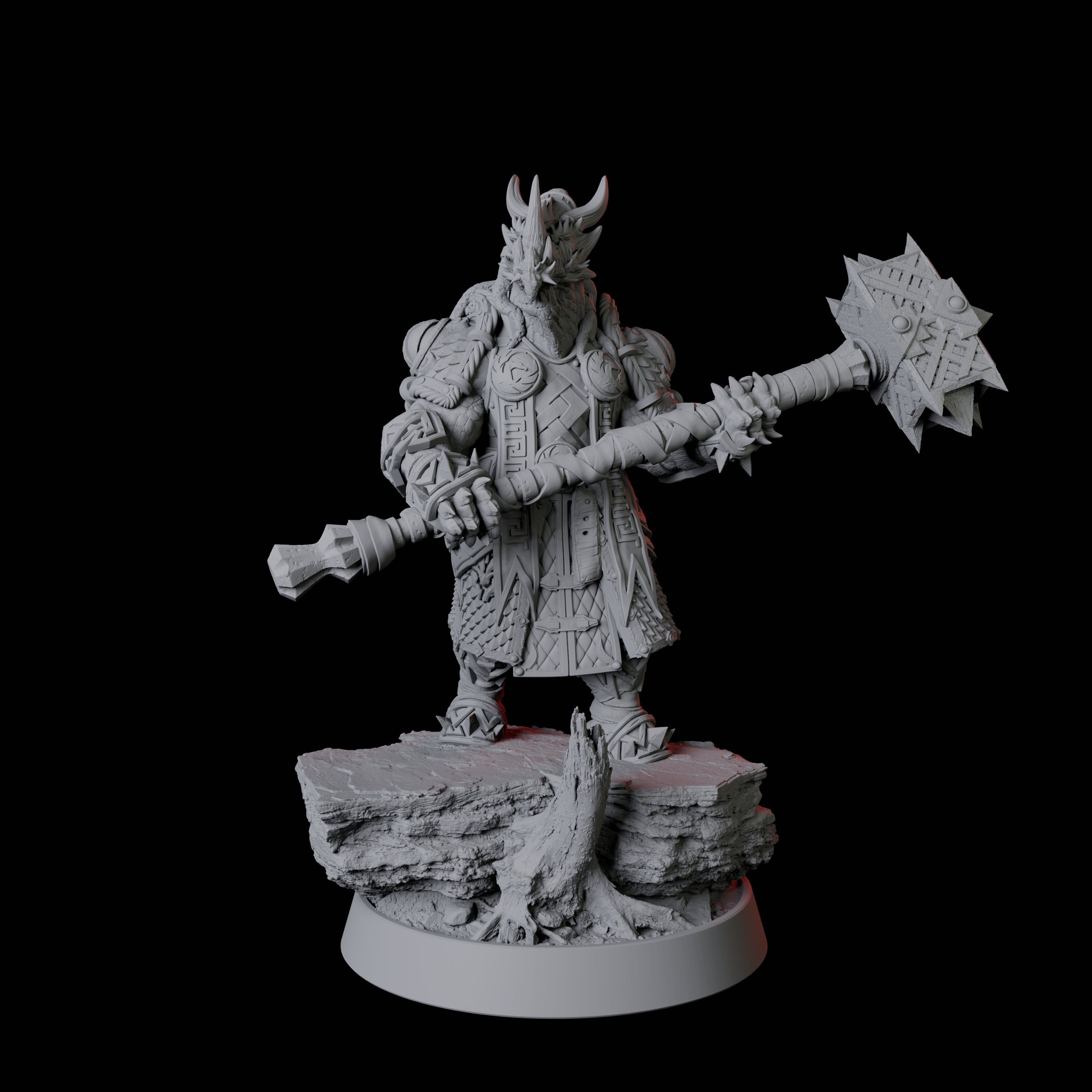 Wandering Dragonborn Fighter Miniature for Dungeons and Dragons