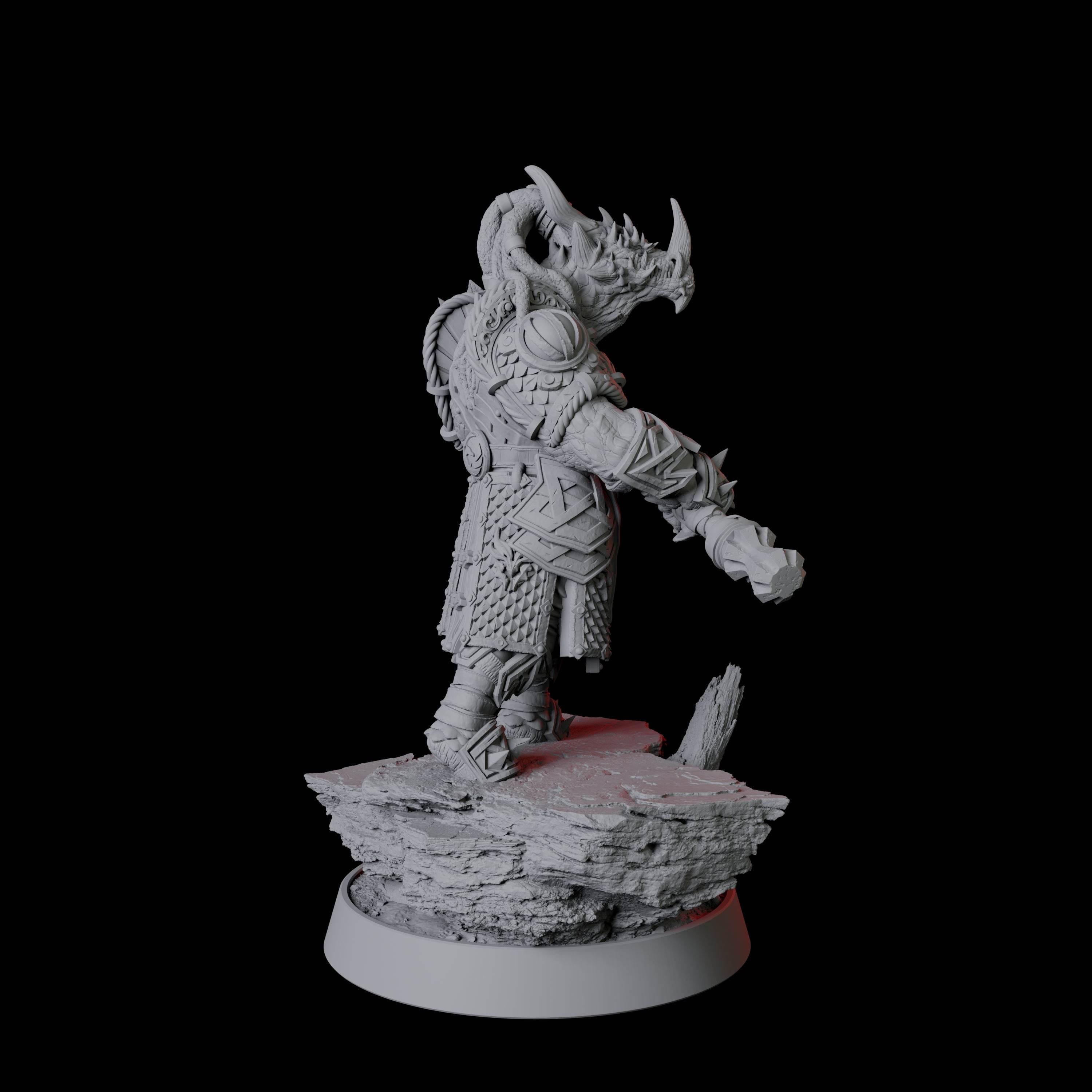 Wandering Dragonborn Fighter Miniature for Dungeons and Dragons