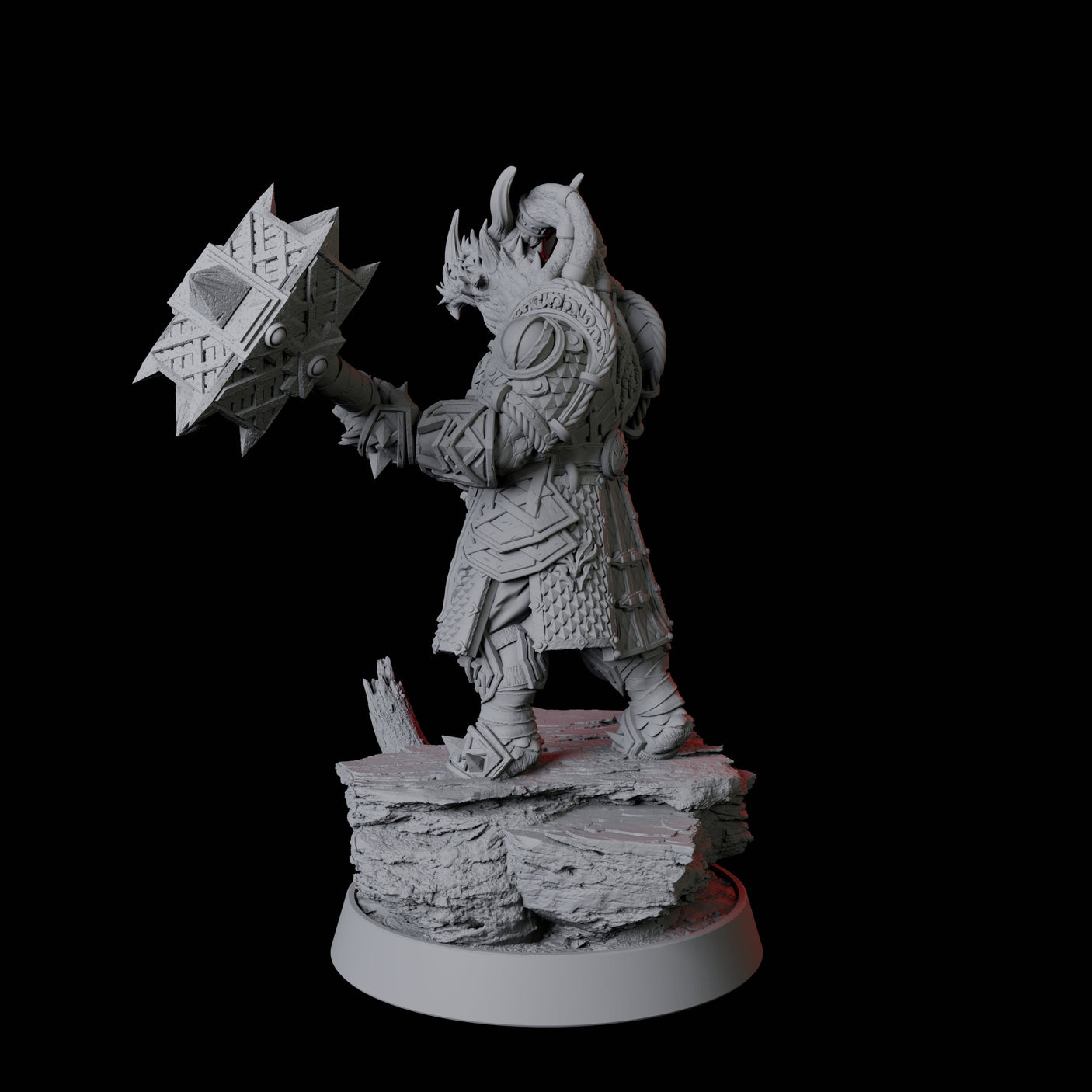 Wandering Dragonborn Fighter Miniature for Dungeons and Dragons, Pathfinder or other TTRPGs