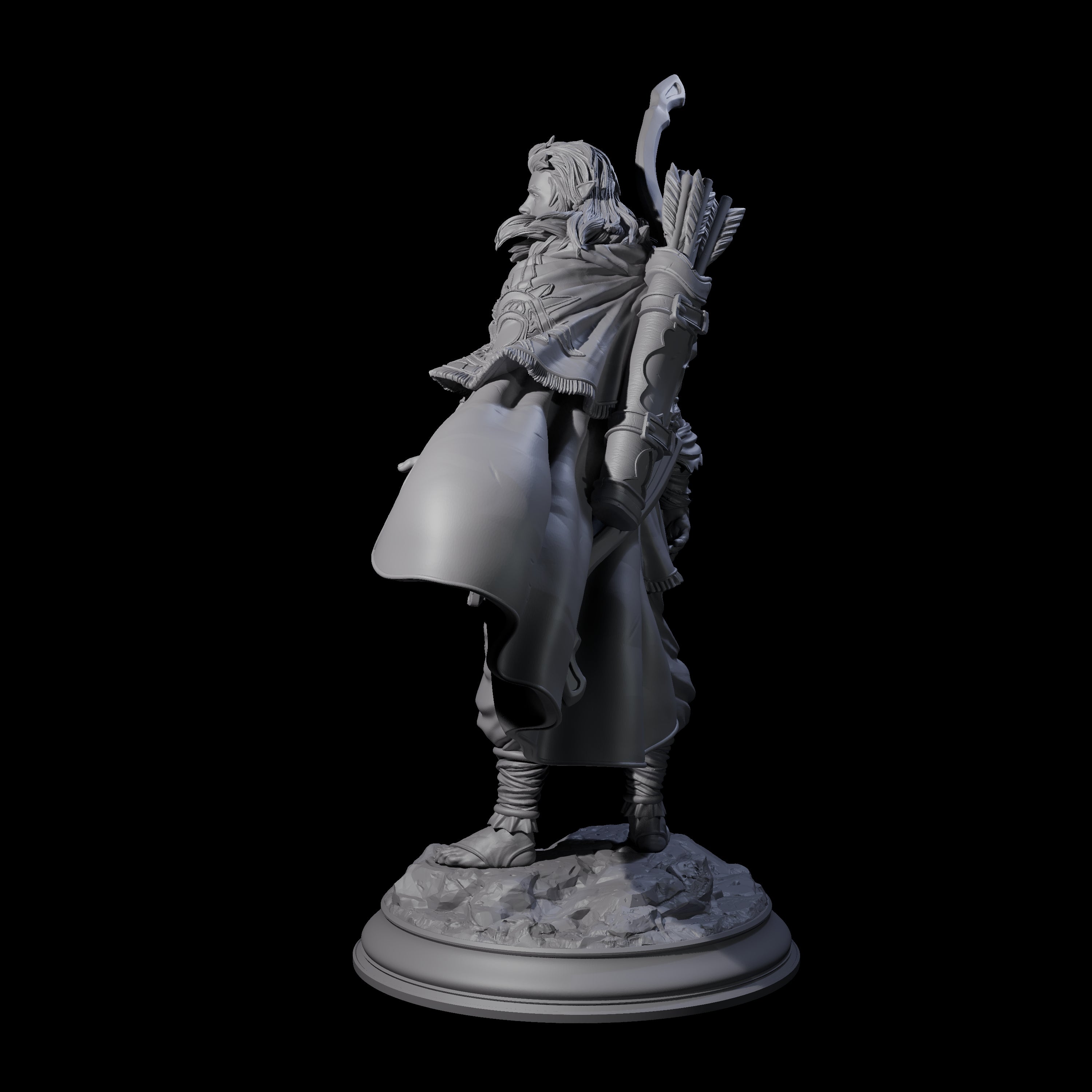 Wandering Elf Paladin Miniature for Dungeons and Dragons, Pathfinder or other TTRPGs