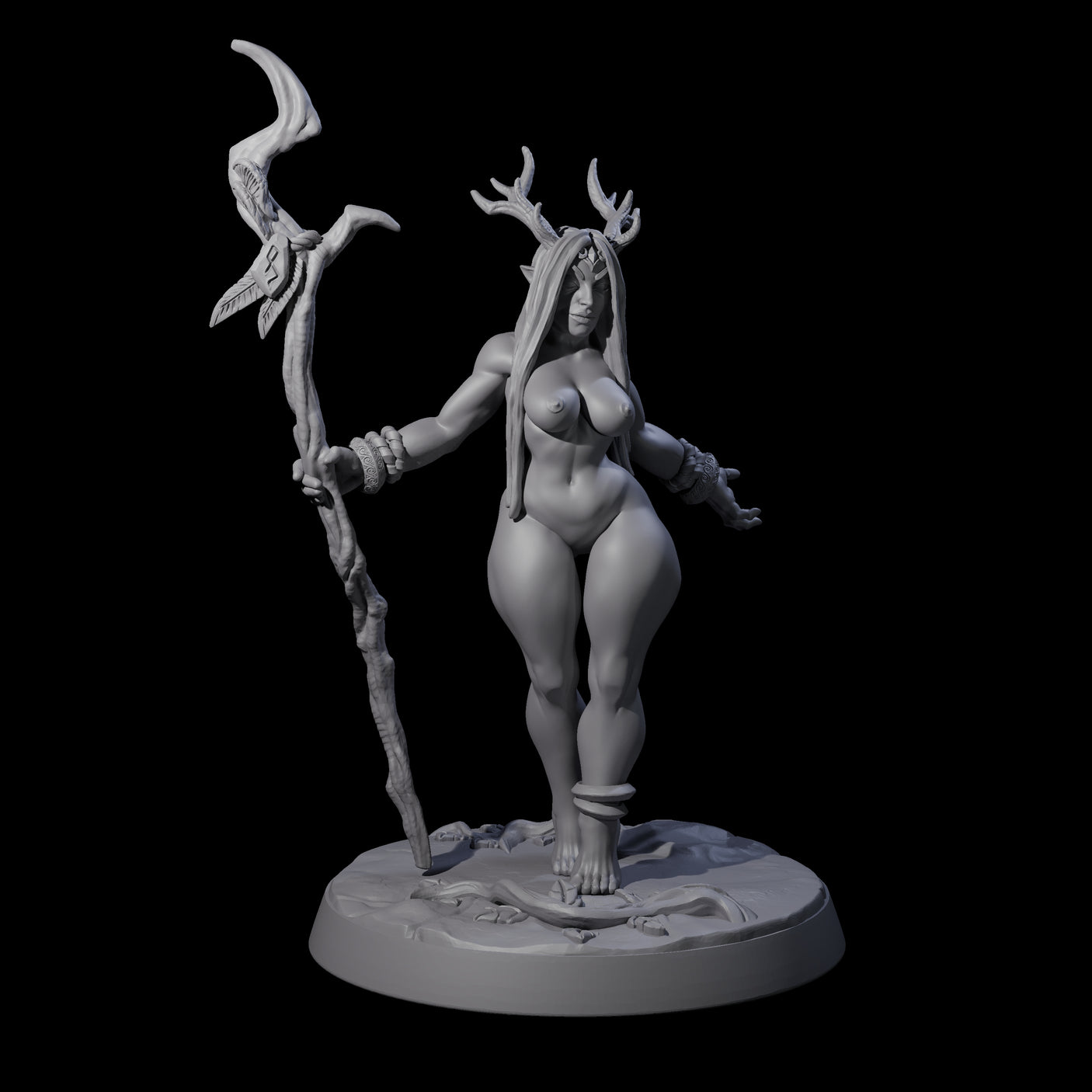 Wandering Horned Archfey Miniature for Dungeons and Dragons, Pathfinder or other TTRPGs