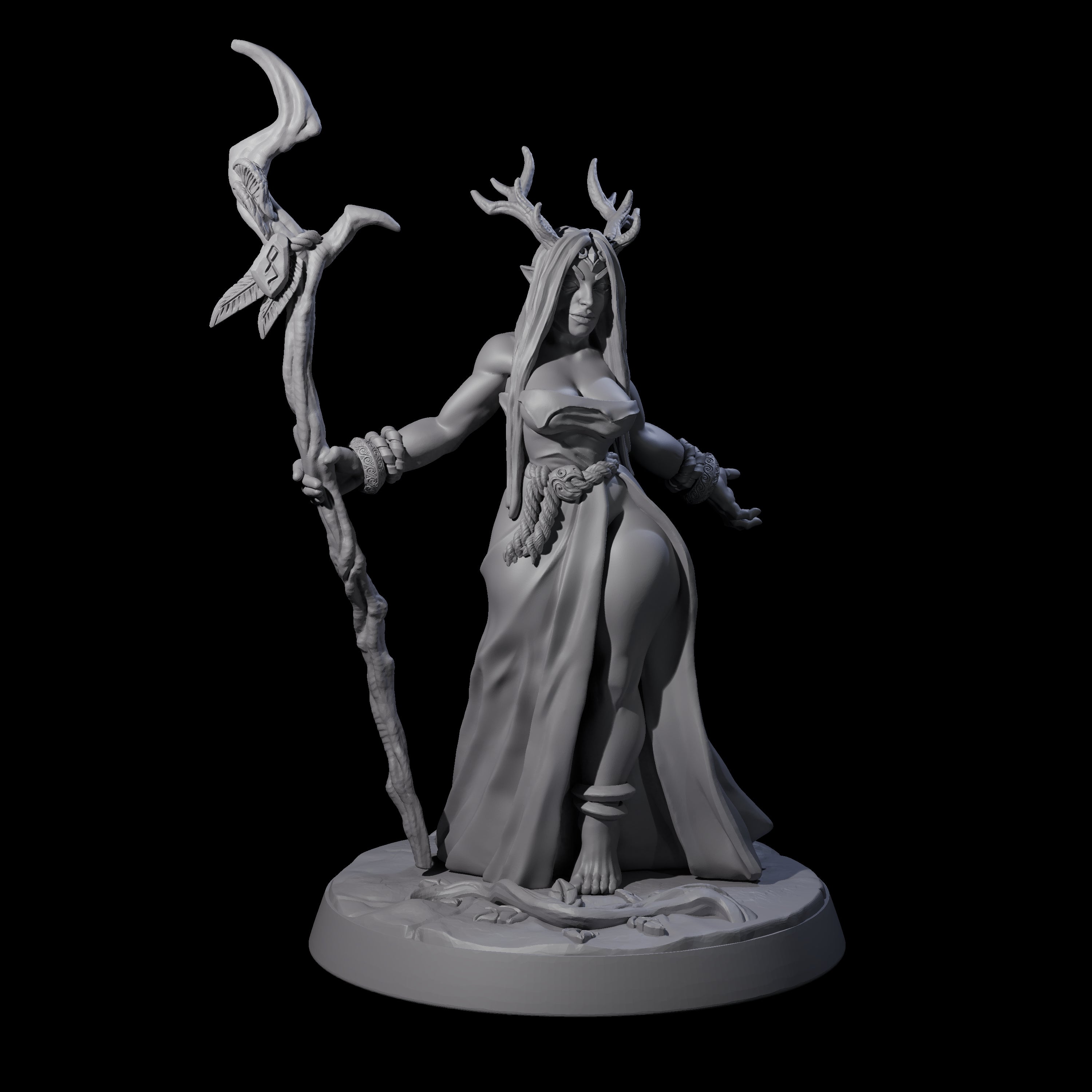 Wandering Horned Archfey Miniature for Dungeons and Dragons, Pathfinder or other TTRPGs