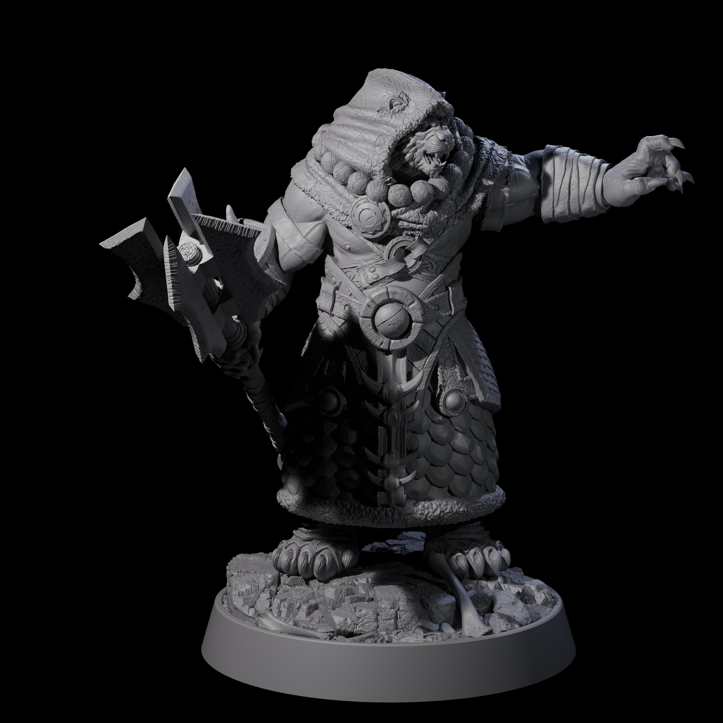 Wandering Leonin Nomad B Miniature for Dungeons and Dragons, Pathfinder or other TTRPGs