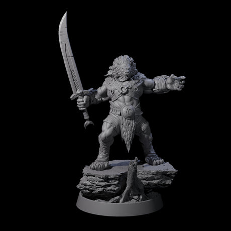 Wandering Leonin Nomad C Miniature for Dungeons and Dragons, Pathfinder or other TTRPGs