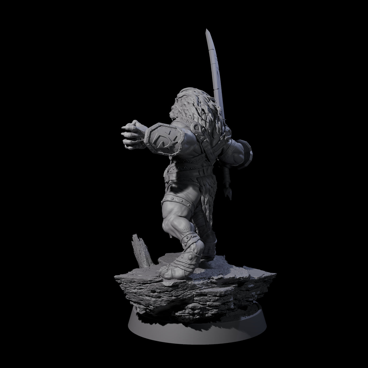 Wandering Leonin Nomad C Miniature for Dungeons and Dragons, Pathfinder or other TTRPGs