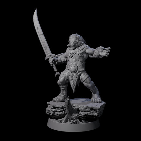 Wandering Leonin Nomad C Miniature for Dungeons and Dragons, Pathfinder or other TTRPGs