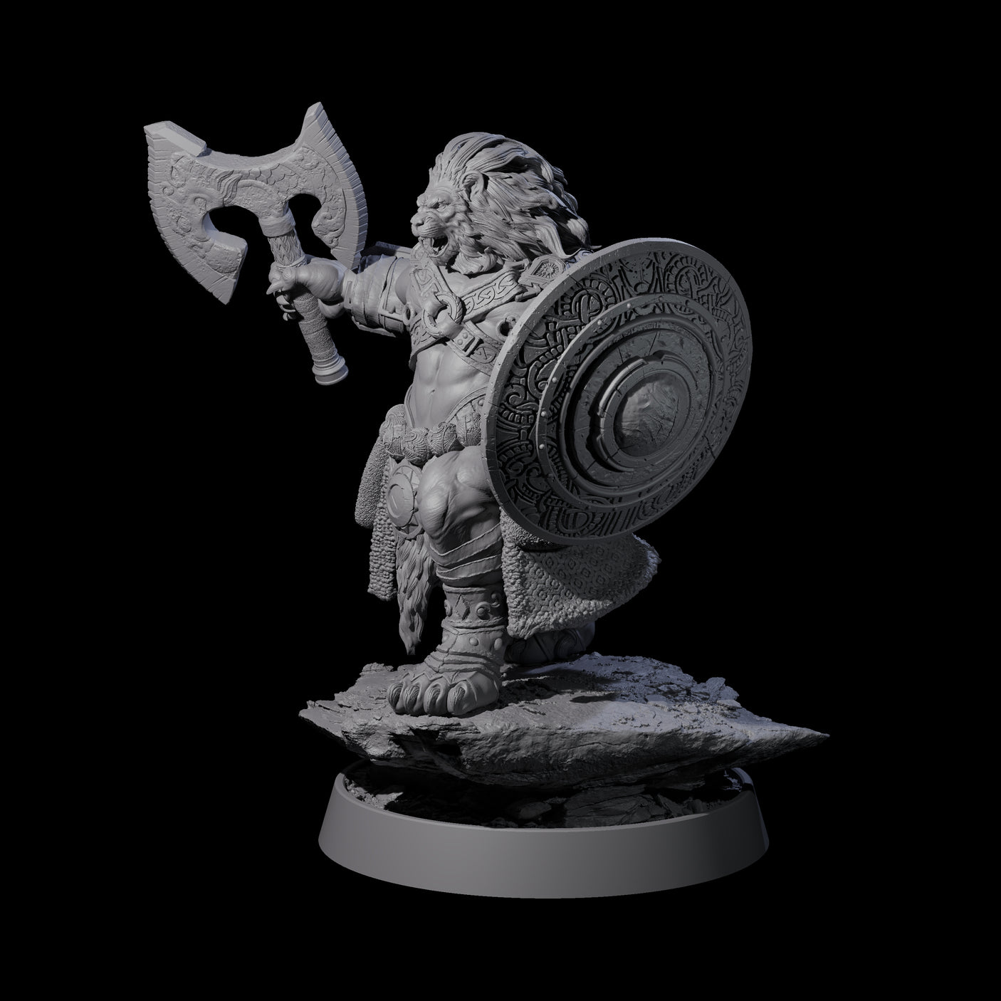 Wandering Leonin Nomad D Miniature for Dungeons and Dragons, Pathfinder or other TTRPGs