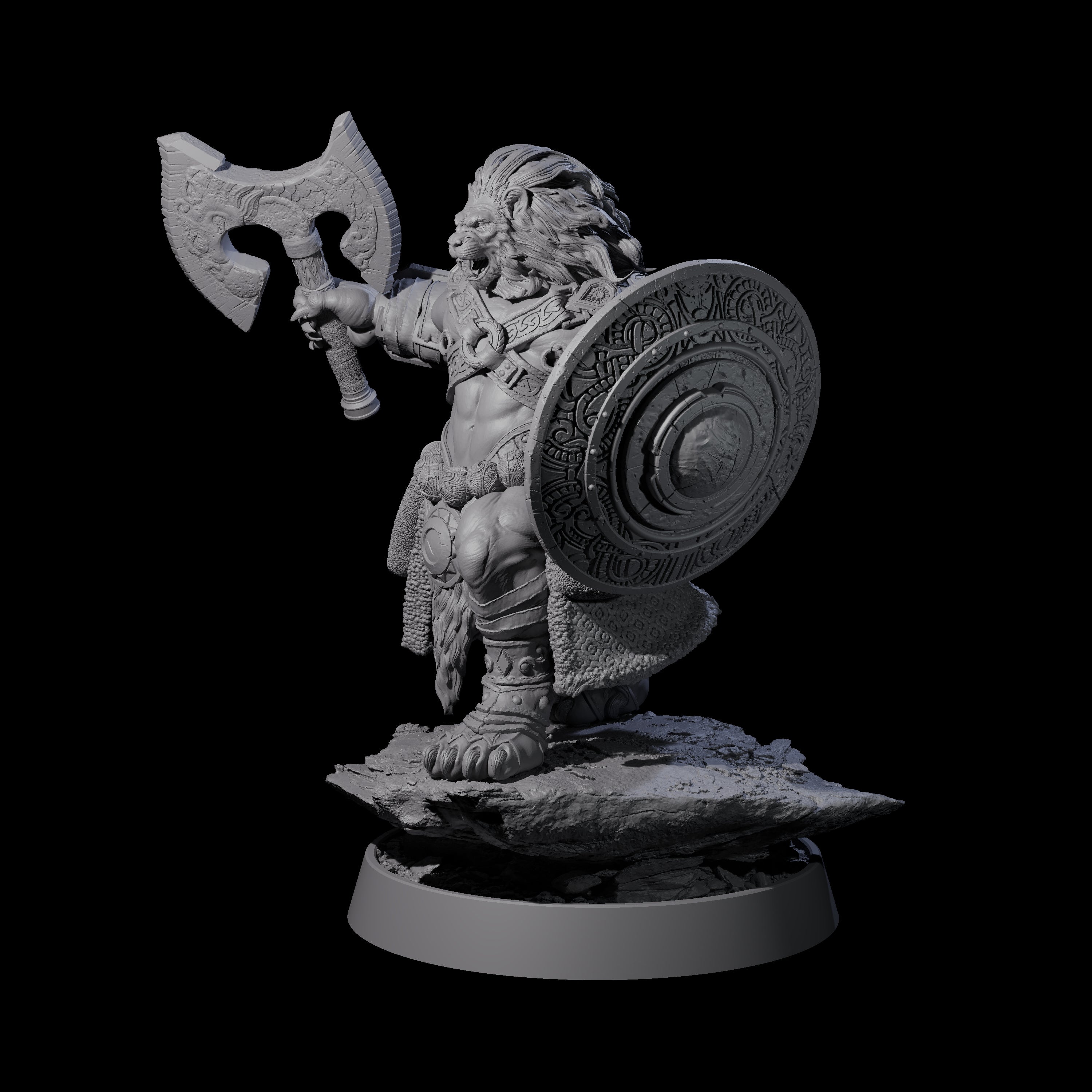 Wandering Leonin Nomad D Miniature for Dungeons and Dragons, Pathfinder or other TTRPGs