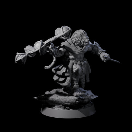 Wandering Leonin Nomad F Miniature for Dungeons and Dragons, Pathfinder or other TTRPGs