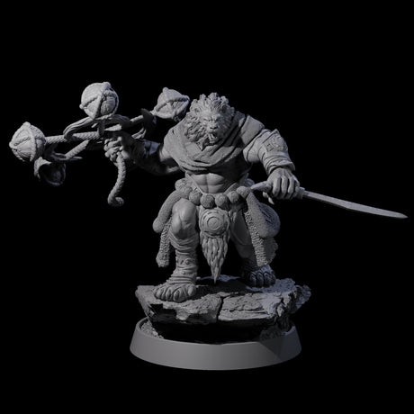 Wandering Leonin Nomad F Miniature for Dungeons and Dragons, Pathfinder or other TTRPGs