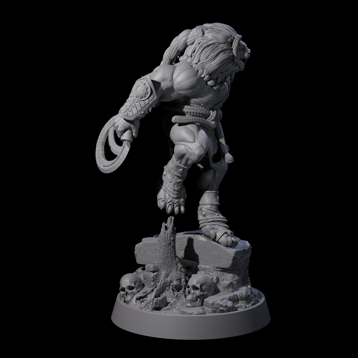 Wandering Leonin Nomad H Miniature for Dungeons and Dragons, Pathfinder or other TTRPGs