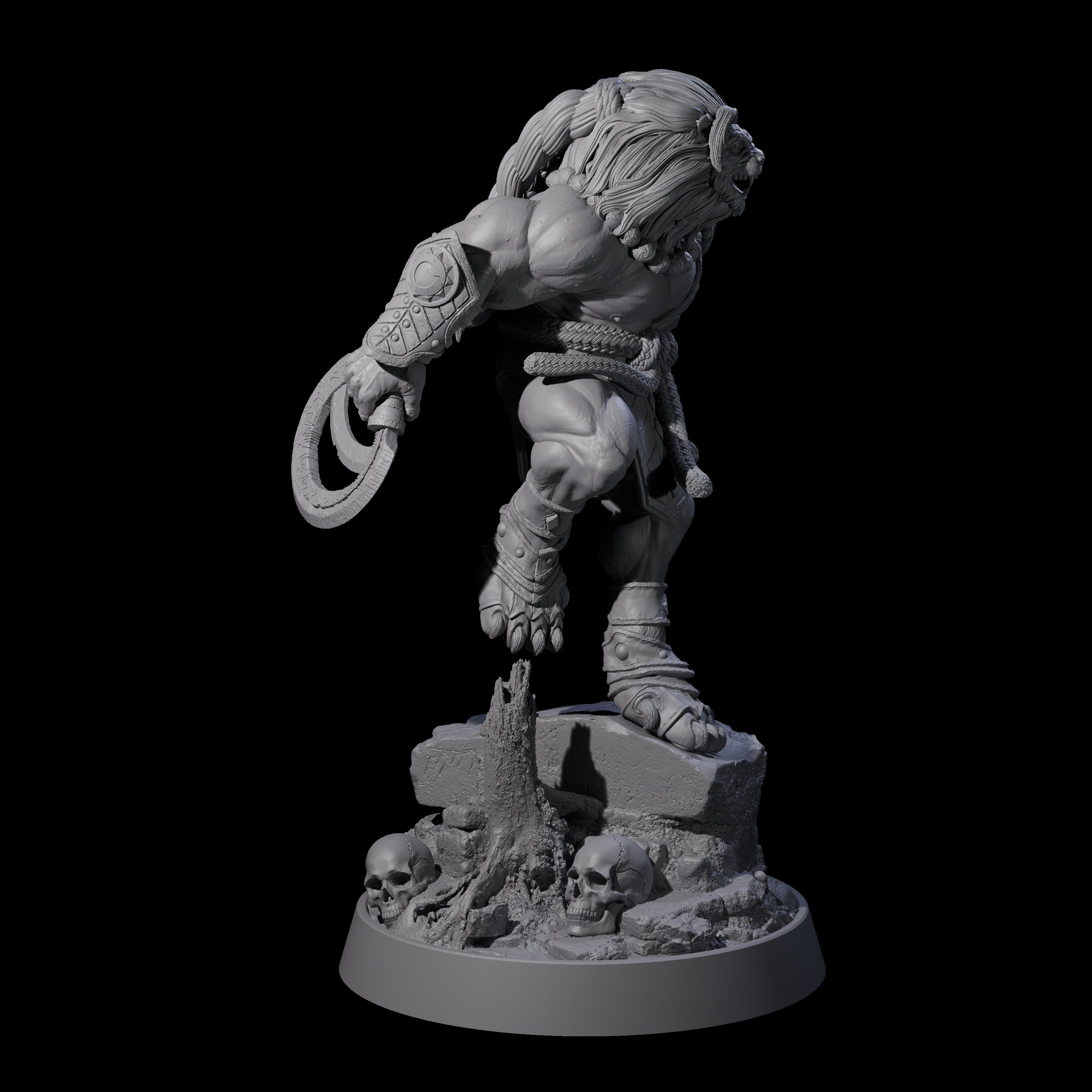 Wandering Leonin Nomad H Miniature for Dungeons and Dragons, Pathfinder or other TTRPGs