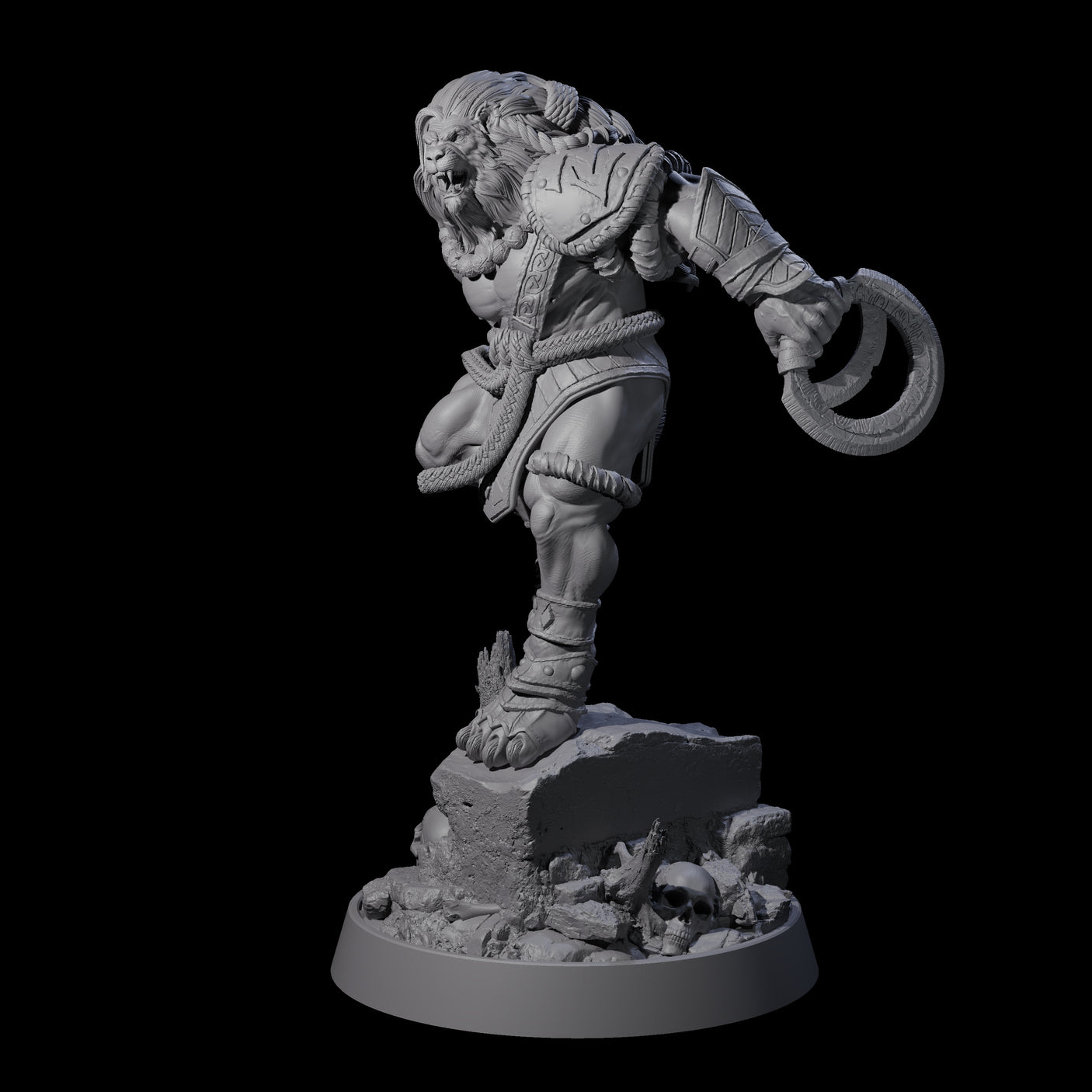 Wandering Leonin Nomad H Miniature for Dungeons and Dragons, Pathfinder or other TTRPGs