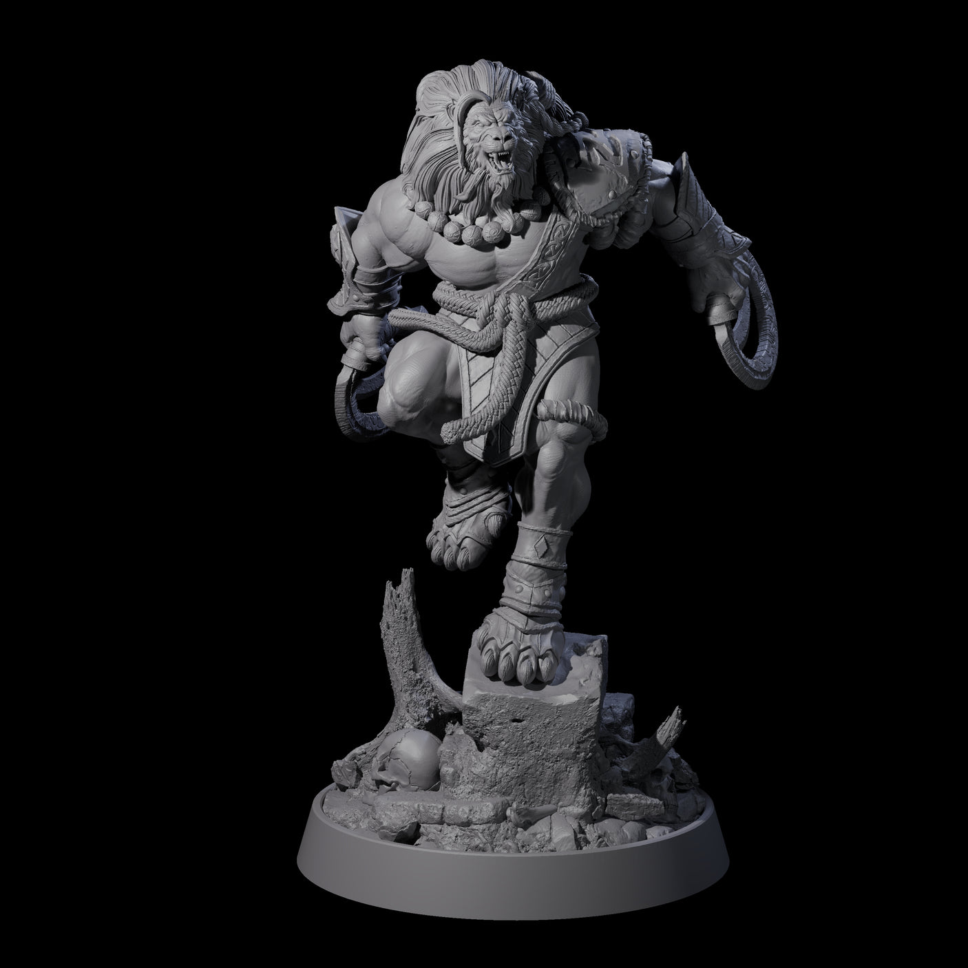 Wandering Leonin Nomad H Miniature for Dungeons and Dragons, Pathfinder or other TTRPGs
