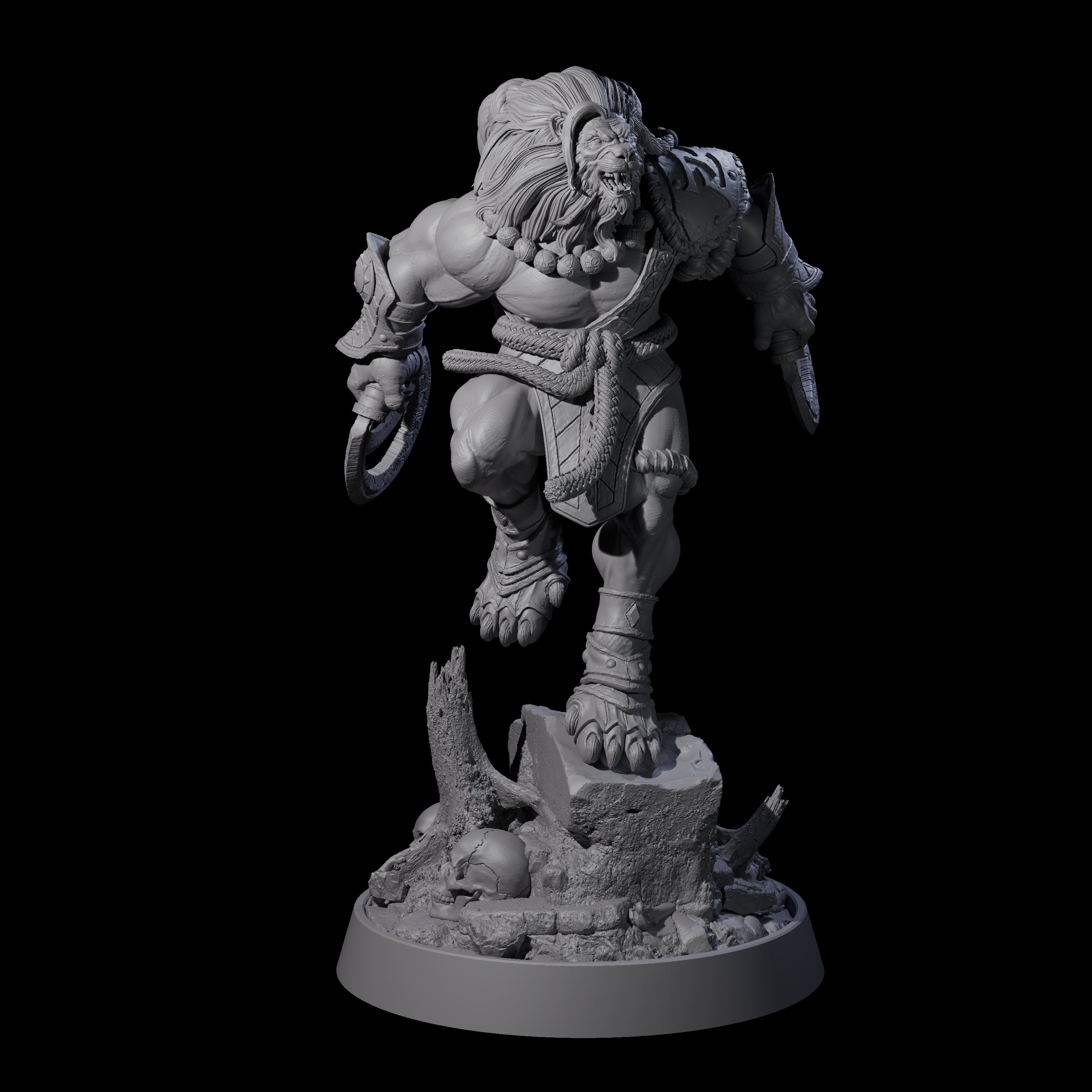 Wandering Leonin Nomad H Miniature for Dungeons and Dragons, Pathfinder or other TTRPGs