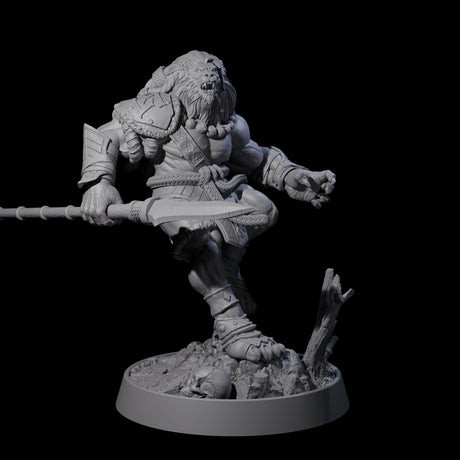 Wandering Leonin Nomad J Miniature for Dungeons and Dragons, Pathfinder or other TTRPGs
