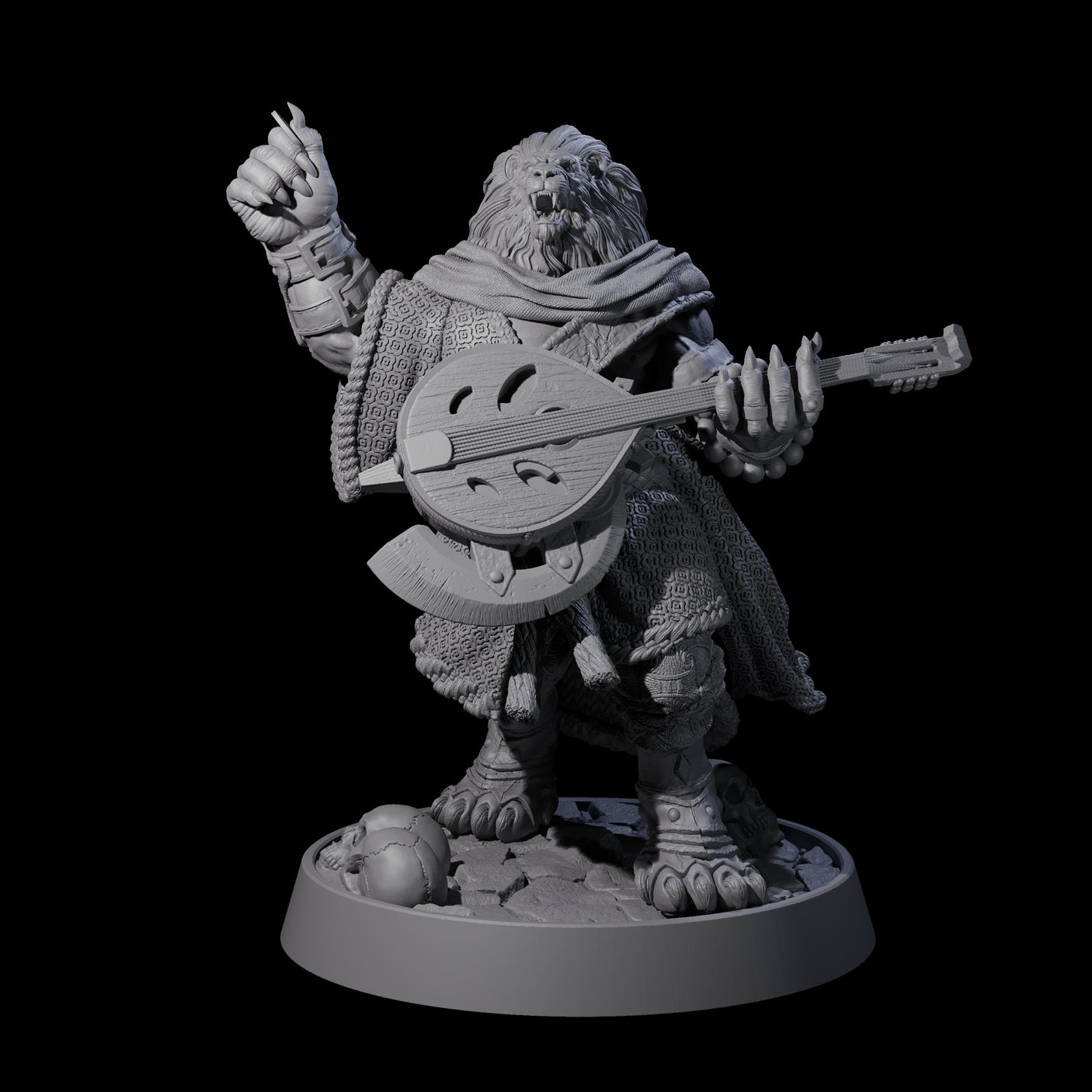 Wandering Leonin Nomad L Miniature for Dungeons and Dragons, Pathfinder or other TTRPGs