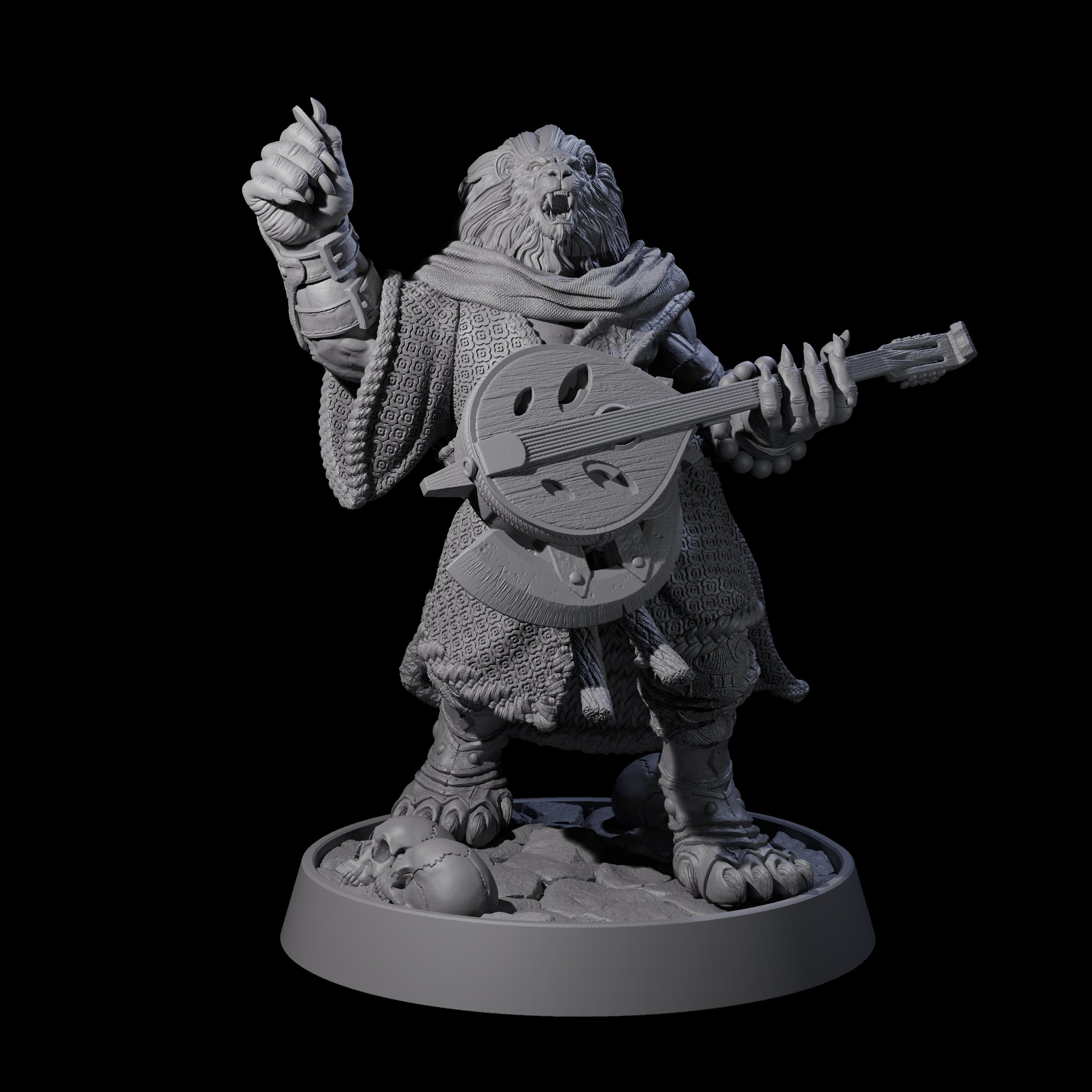 Wandering Leonin Nomad L Miniature for Dungeons and Dragons, Pathfinder or other TTRPGs