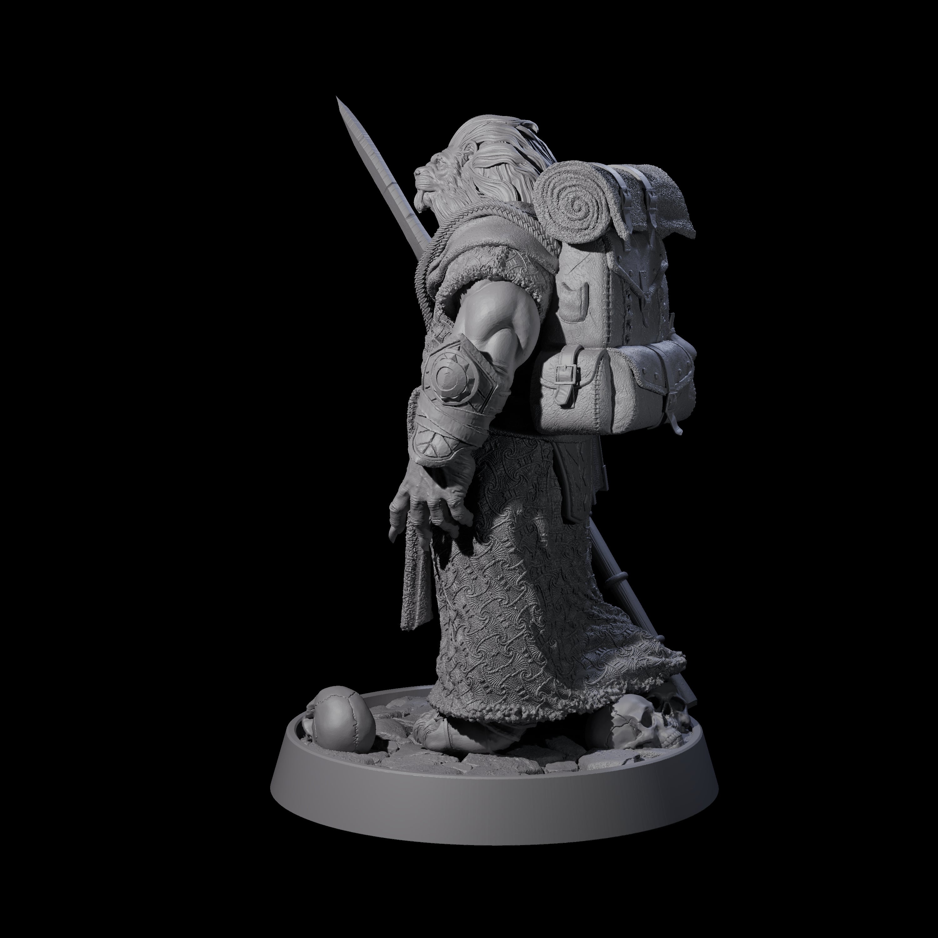 Wandering Leonin Nomad M Miniature for Dungeons and Dragons, Pathfinder or other TTRPGs