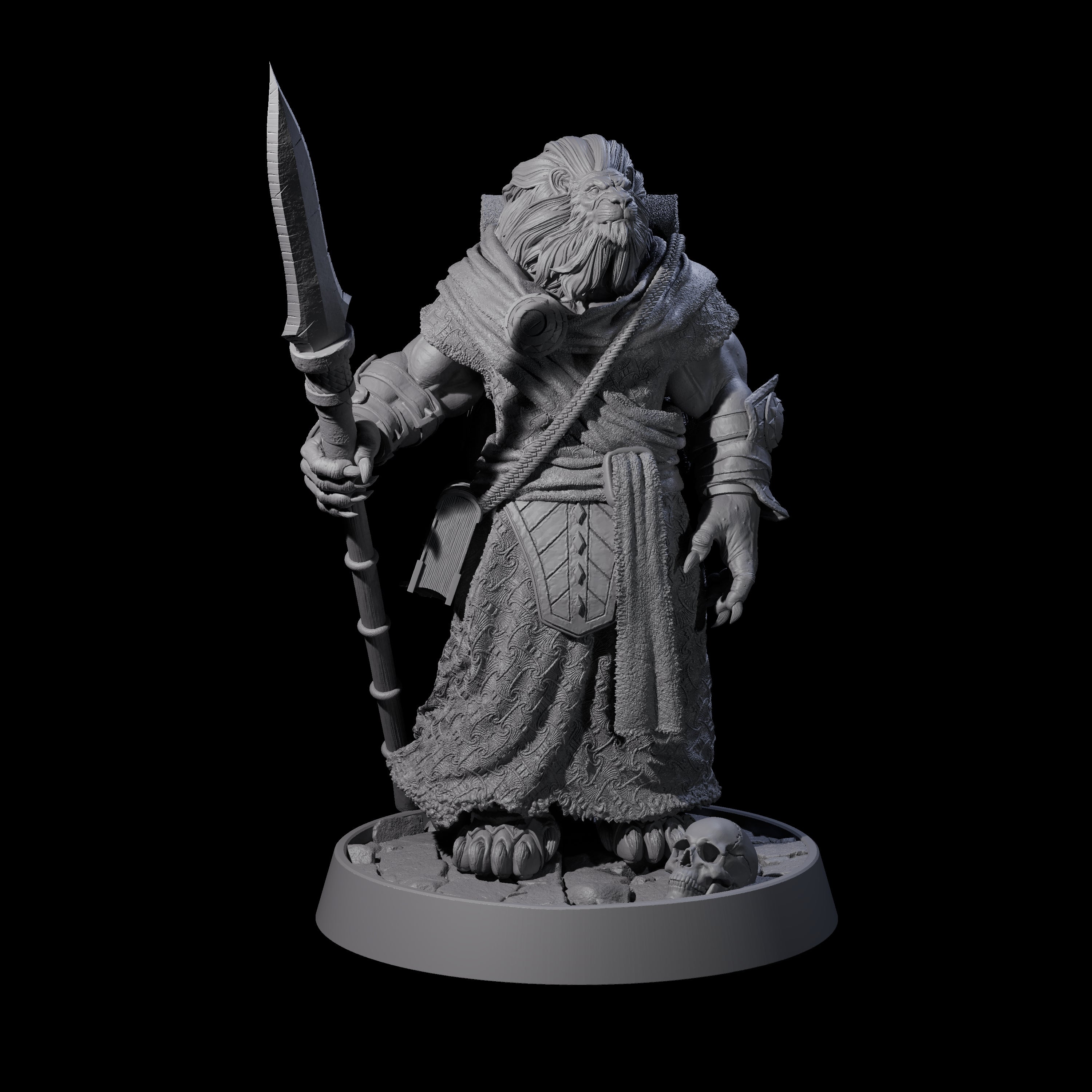 Wandering Leonin Nomad M Miniature for Dungeons and Dragons, Pathfinder or other TTRPGs