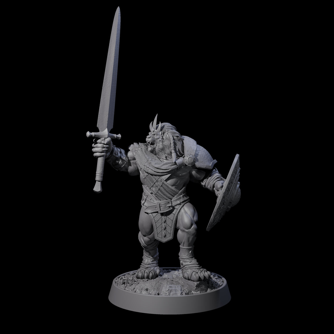 Wandering Leonin Nomads Miniature for Dungeons and Dragons, Pathfinder or other TTRPGs