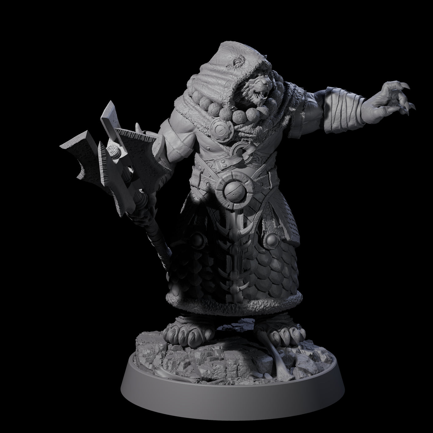 Wandering Leonin Nomads Miniature for Dungeons and Dragons, Pathfinder or other TTRPGs