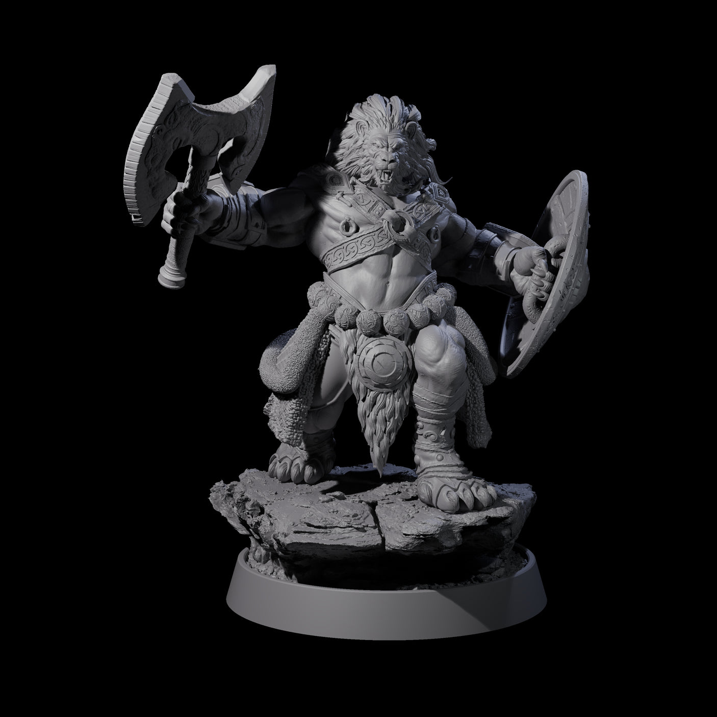 Wandering Leonin Nomads Miniature for Dungeons and Dragons, Pathfinder or other TTRPGs