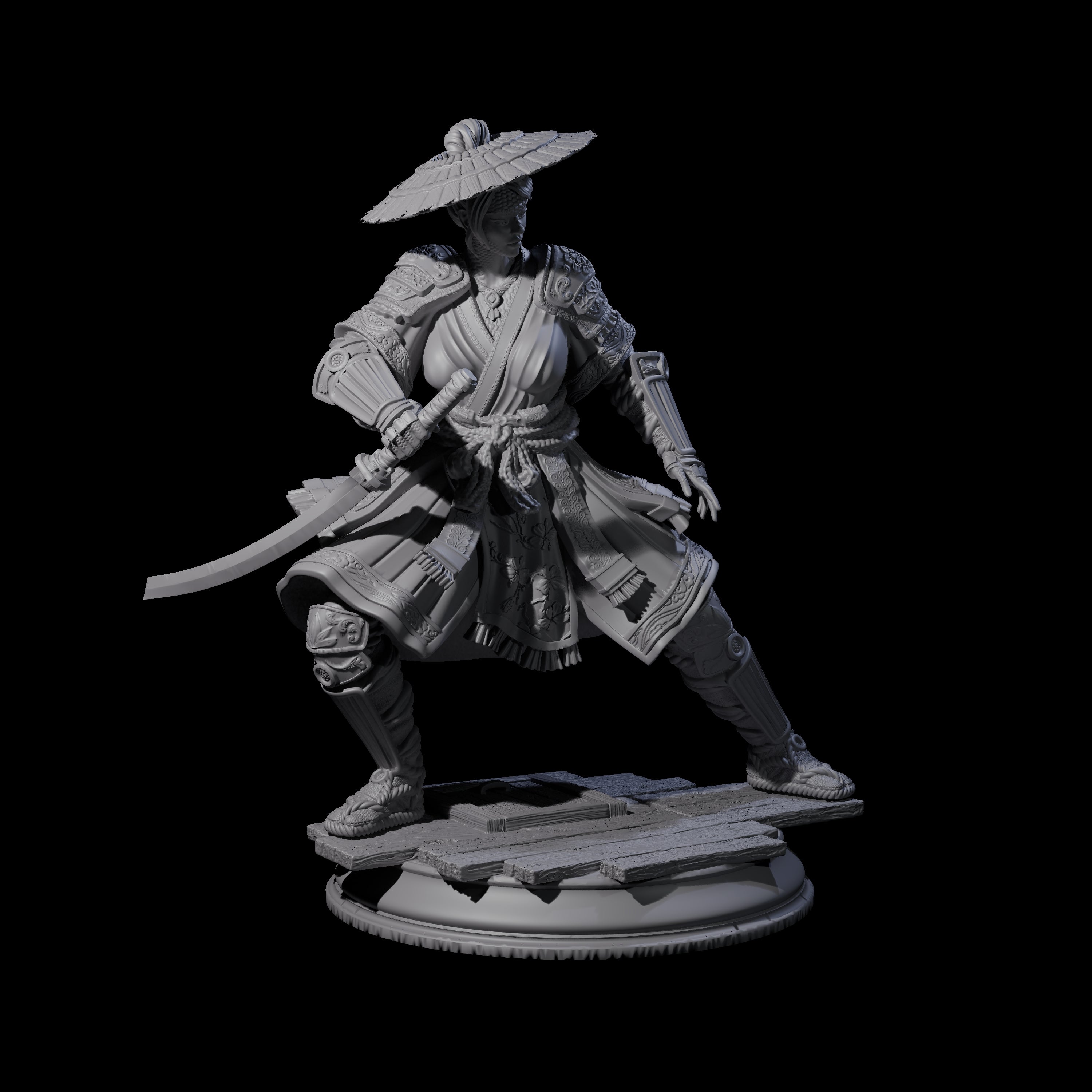 Wandering Ronin Miniature for Dungeons and Dragons, Pathfinder or other TTRPGs