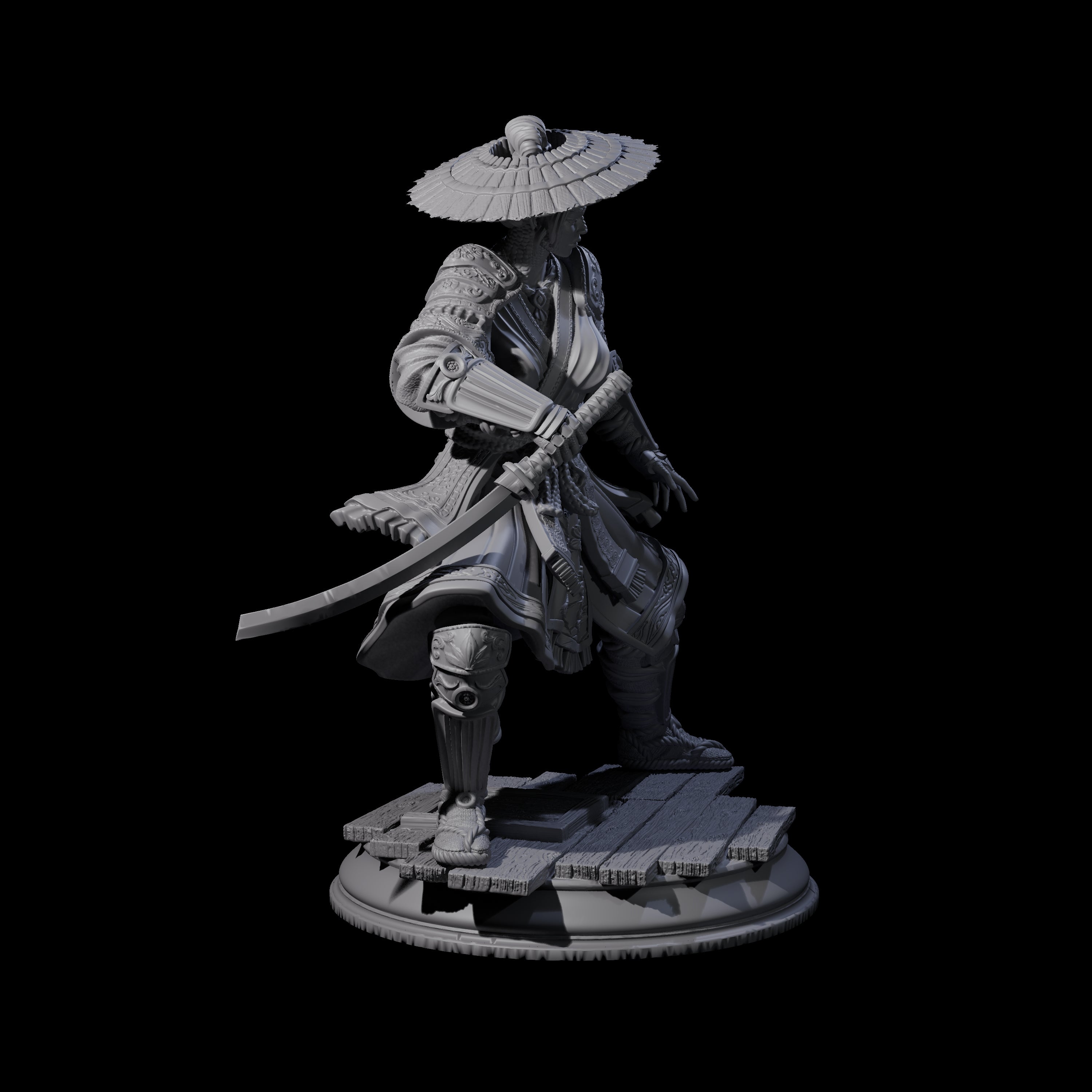 Wandering Ronin Miniature for Dungeons and Dragons, Pathfinder or other TTRPGs