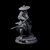 Wandering Ronin Miniature for Dungeons and Dragons, Pathfinder or other TTRPGs