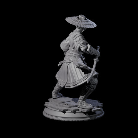 Wandering Ronin Miniature for Dungeons and Dragons, Pathfinder or other TTRPGs