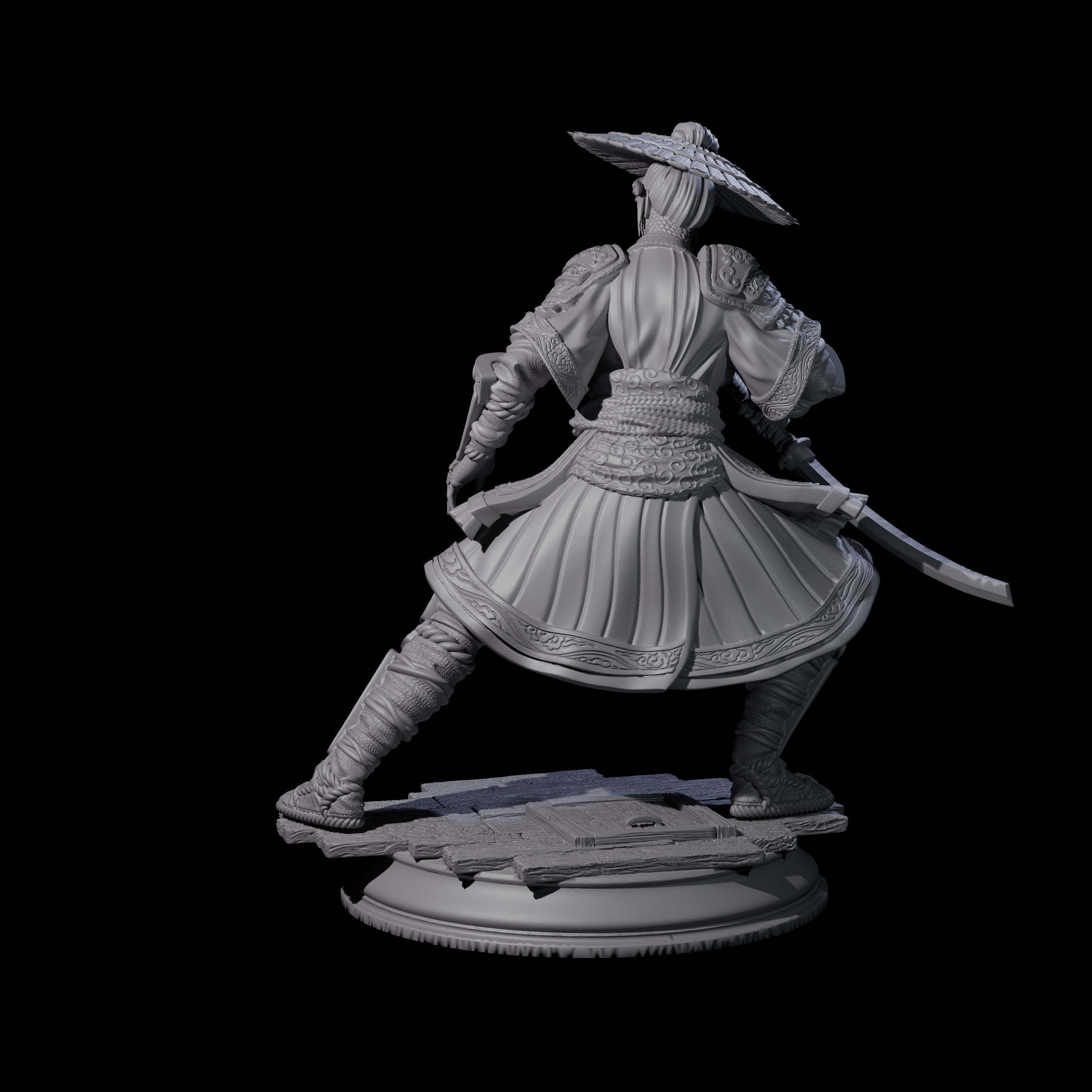 Wandering Ronin Miniature for Dungeons and Dragons, Pathfinder or other TTRPGs