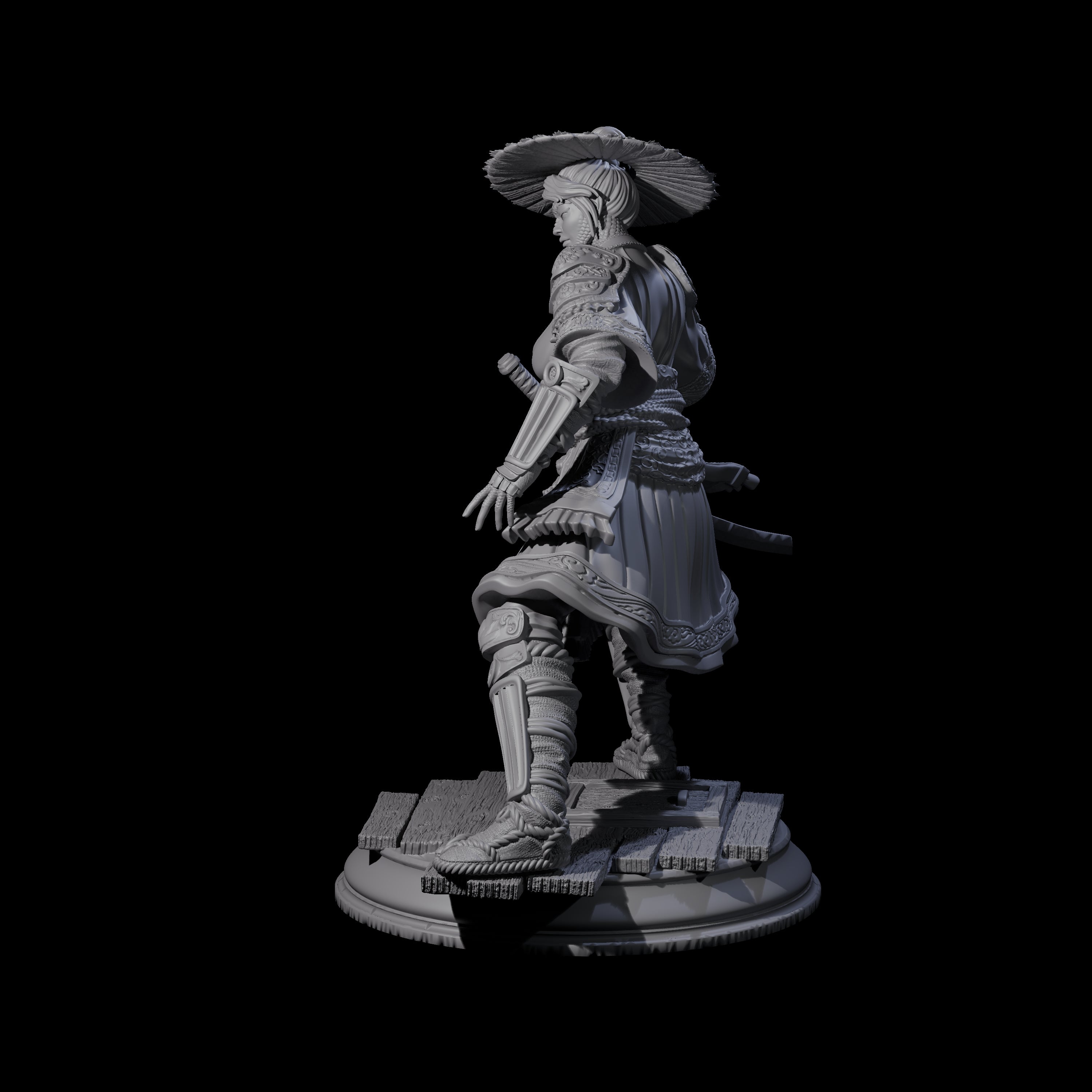 Wandering Ronin Miniature for Dungeons and Dragons, Pathfinder or other TTRPGs