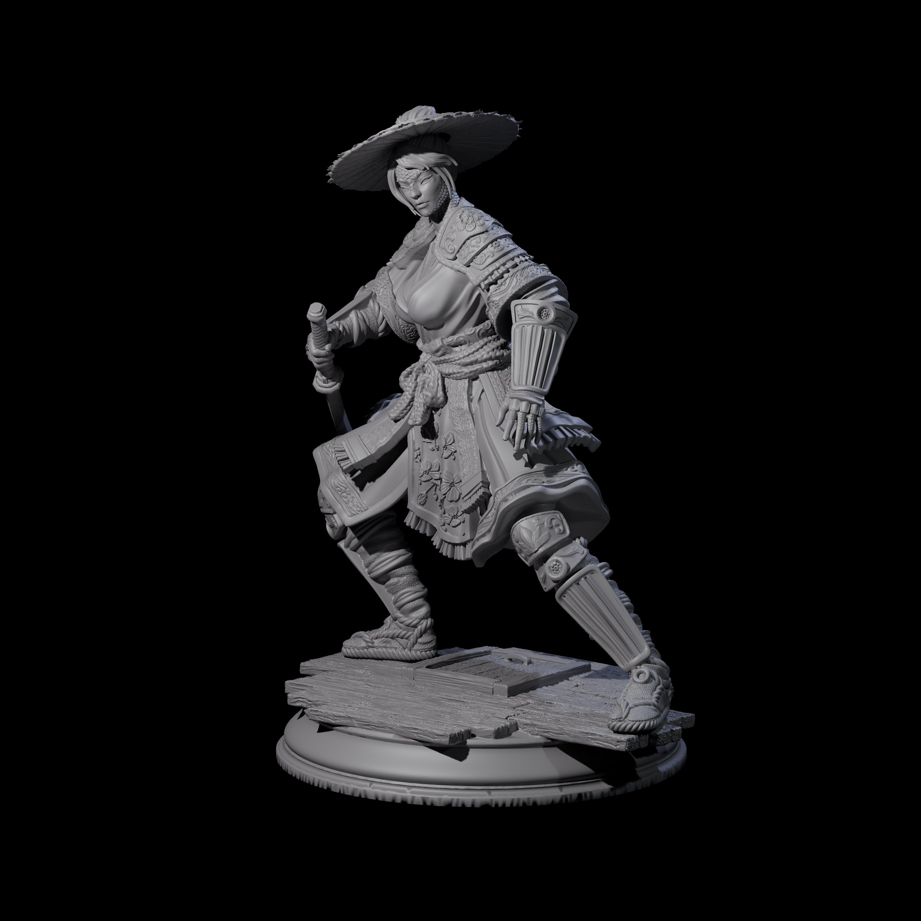 Wandering Ronin Miniature for Dungeons and Dragons, Pathfinder or other TTRPGs