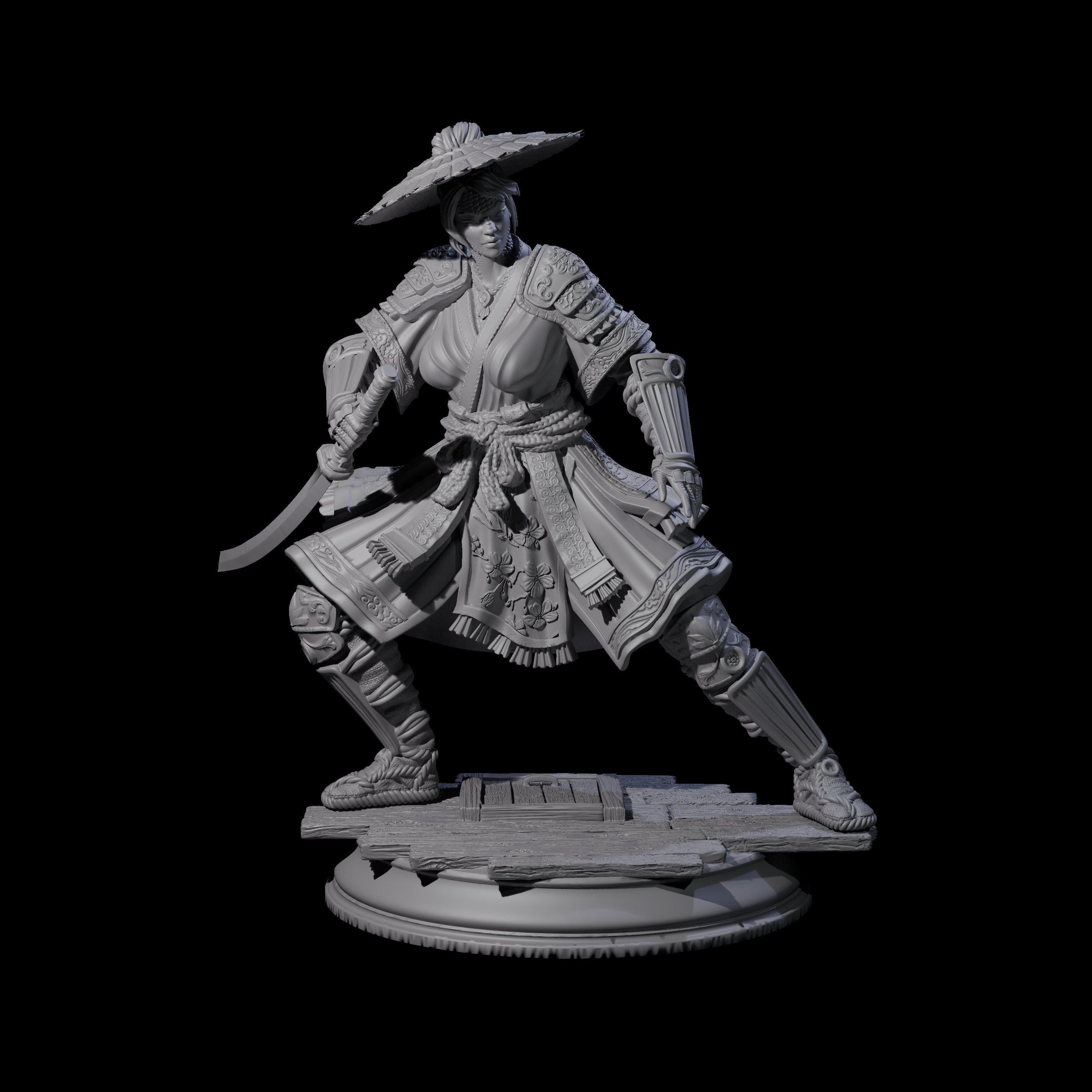 Wandering Ronin Miniature for Dungeons and Dragons, Pathfinder or other TTRPGs